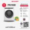 SHARP เครื่องซักผ้าฝาหน้า รุ่น ES-FH8BT-W ขนาด 8 kg. INVERTER,HONOR SE Series