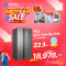 TCL ตู้เย็น Sidebyside 22.3Q INVERTER กระจกดำ รุ่น RT62GPSBD