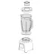 TEFAL เครื่องปั่นน้ำผลไม้ รุ่น BL2B11 ขนาด 1.5 ลิตร สีขาว
