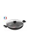 TEFAL กระทะก้นลึก Unlimited พร้อมฝาแก้ว รุ่น G2557593 สีดำ