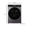 HAIER เครื่องซักผ้าฝาหน้า ขนาด 12kg. รุ่น HW120-BP12357S8