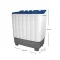 HITACHI เครื่องซักผ้า 2 ถัง 12 กก. รุ่น LTT-12JWT PFB สีฟ้า