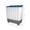 HITACHI เครื่องซักผ้า 2 ถัง รุ่น LTT10JWT PFB 10 กก. สีขาวฟ้า