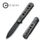 CIVIVI Banneret Flipper Knife Stainless Steel & Micarta Handle (3.48" Nitro-V Blade) C20040D-1