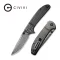 CIVIVI Badlands Vagabond Flipper & Thumb Stud Knife Carbon Fiber Handle (3.25" Damascus Blade) C2019DS-1