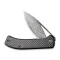 CIVIVI Riffle Flipper Knife Carbon Fiber & G10 Handle (3.46" Damascus Blade) C2024DS-1