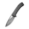 CIVIVI Riffle Flipper Knife Carbon Fiber & G10 Handle (3.46" Damascus Blade) C2024DS-1