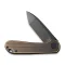 CIVIVI Elementum Flipper Knife Brass Handle (2.96" D2 Blade) C907T-A