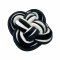 Knot Cushion Clover Gray-Black