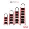 BARCO บันไดเหล็กกล้ามีราวจับ รุ่นน้ำหนักเบา 3 ขั้น สีแดง