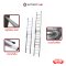 BARCO บันไดเลื่อนสไลด์ รุ่น 14 ฟุต 1ตอน 2ตอน 3ตอน รับได้ 150 กิโลกรัม