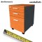 ตู้ลิ้นชักมีล้อ 3 ลิ้นชัก LEGACY รุ่น PD40-A3 เชอร์รี่-กราไฟท์