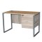 โต๊ะทำงานโล่ง 2 ลิ้นชัก กุญแจล็อครหัส ขาเหล็ก STABLE รุ่น WS-SD-120A