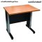 โต๊ะทำงานโล่ง ขาเหล็ก STABLE รุ่น SL-080 สีเชอร์รี่-ดำ