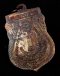 เหรียญเสมาหัวโต รุ่น เลื่อนสมณศักดิ์ หลังพัดยศ ปี  2536 เนื้อทองแดงรมดำ ผิวประกายรุ้ง สวยขั้นเทพ องค์ที่ 3 (ขายแล้ว)