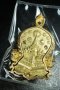 เหรียญฉลุเจริญพร หลวงพ่อโสธร พิมพ์ใหญ่ เนื้อทองระฆัง ลงยาสีม่วง ฝังเพชรแท้ 5-7 เม็ด หมายเลข 576 (โทรถาม)