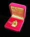 เหรียญฉลุเจริญพร หลวงพ่อโสธร พิมพ์เล็ก เนื้อทองระฆัง ลงยาสีม่วง ฝังเพชรแท้ 3-5 เม็ด หมายเลข 96 (โทรถาม)