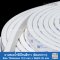 White silicone sponge rubber - Self-Adhesive Tape 12.5x25 mm (Silicone QS +220°C)