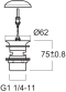 A-8006-N สะดืออ่างล้างหน้า แบบสายโซ่