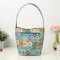กระเป๋าช้อปปิ้ง รุ่น ถังใหญ่ตารางดอกไม้วินเทจ