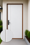 ประตูupvc ภายนอก ผิวลายไม้-สีขาว 1เส้นตรง 2350฿