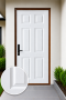 ประตูupvc ภายนอก ผิวลายไม้-สีขาว บานลูกฟัก 6 ช่องตรง 2150฿