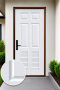 ประตูupvc ภายนอก สีขาว ลูกฟัก6ช่องตรง+เกล็ดล่าง 2550฿
