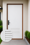 ประตูupvc ภายนอก สีขาว-บานเรียบ เจาะเกล็ดเล็ก 2550฿