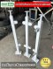 ชุดเสากันตกกระจก KMB 010 สีขาว Powder coat
