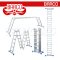 TPQ-AL-M3 (4 x 4 - 16 ขั้น) บันไดอเนกประสงค์อลูมิเนียม กาง พาด ทรง M รุ่น M3 ขนาด 4 x 4 (16 ขั้น) BARCO
