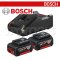 STARTER KIT 18V (1600A019S0) แท่นชาร์จ+แบตเตอรี่ (1 Charger + 2 Battery) 4.0Ah 18V Replace #1600A001B8 BOSCH