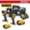 DCK2050P1E1T-B1 ชุดคอมโบสว่านกระแทกไร้สาย + ไขควงกระแทกไร้สาย 20V MAX. พร้อมแบตเตอรี่ POWERSTACK 1.7AH + แบตเตอรี่ 5.0AH+แท่นชาร์จเร็ว + กล่อง TSTAK "DEWALT" ดีวอลท์