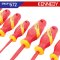 KEN-572-5935N ชุดไขควงช่าง 7 ตัวชุด VDE1000V ด้ามฉนวนกันไฟฟ้า KENENDY 7 PCS. INSULATED VDE SCREWDRIVER SET