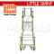 LG19704146 บันไดไฟเบอร์กลาส 4' พร้อมขาค้ำ Safety Cage 2.0 No.19704-146 LITTLE GIANT