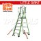 LG19706146 บันไดไฟเบอร์กลาส 6' พร้อมขาค้ำ Safety Cage 2.0 No.19706-146 LITTLE GIANT