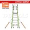 LG19706146 บันไดไฟเบอร์กลาส 6' พร้อมขาค้ำ Safety Cage 2.0 No.19706-146 LITTLE GIANT