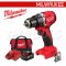 M18 BLPDRC-401B (018739026) ชุดสว่านกระแทกไร้สาย 18V พร้อมแบต+แท่นชาร์จ+กระเป๋าเครื่องมือช่าง M18 REDSTART MILWAUKEE (มิลวอคกี้)
