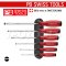 PB8240 ชุดไขควงปากแบน 6 ตัวชุด SWISSGRIP HANDLE เบอร์ 1,2,3,4,5,6 พร้อมแผงแขวน PB SWISS TOOLS