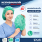 หมวกคลุมผม Bouffant Cap ขนาด 21 นิ้ว หมวกตัวหนอน หมวกอนามัย