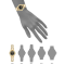 Anne Klein 10-6776BKGP gold tone round (24mm x 29mm) นาฬิกาข้อมือผู้หญิง