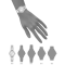 Anne Klein 10-6777SISV silver tone round (24mm x 29mm) นาฬิกาข้อมือผู้หญิง