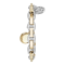 Anne Klein 10-7605TTCH gold two-tone round (20MM x 20MM) นาฬิกาข้อมือผู้หญิง