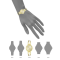 Anne Klein AK-2626CHGB gold tone round (30mm x 36mm) นาฬิกาข้อมือผู้หญิง