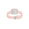 Reloj Lacoste L12.12 Flow Mujer Cuadrado Silicona Lc2001388 Malla Rosa Bisel Rosa Fondo Rosa