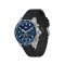 Lacoste Men's Mainsail (44mm) Blue Dial / Black Silicone Strap LC2011361