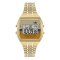 นาฬิกาข้อมือผู้หญิง DIGITAL TWO DIGITAL รุ่น AOST23555 สายสแตนเลส สีทอง