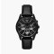 Emporio Armani's AR11583 (41mm) watch features a black sunray dial, chronograph movement and black leather strap.