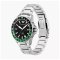 Emporio Armani Sea Explorer GMT Quartz Black Dial Silver Steel Strap Watch For Men - AR11589