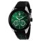 Maserati R8871612043 Traguardo Silicone strap Black-Green 45mm.