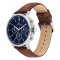 Tommy Hilfiger TH1710585 Quartz Multifunction Blue Leather Strap for Men นาฬิกาข้อมือผู้ชาย สี Brown